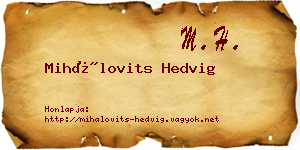 Mihálovits Hedvig névjegykártya